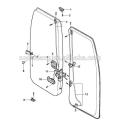 Botón de liberación genuino del pedazo del amortiguador de la puerta posterior del tránsito V348 YC15 V441A10 AA